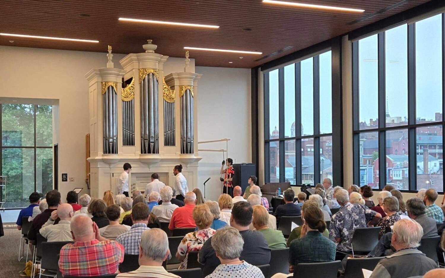 Phil Cooper performs on the History Center's Tannenberg Organ in June 2025.