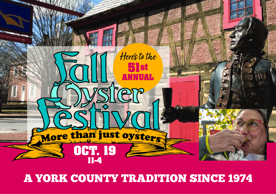 Graphic image promoting Fall Oyster Festival in October of 2025