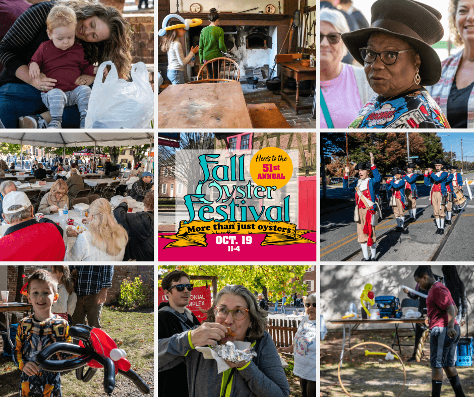 image showing Oyster Festival 2025 logo surrounded by photos from past Oyster Festival events