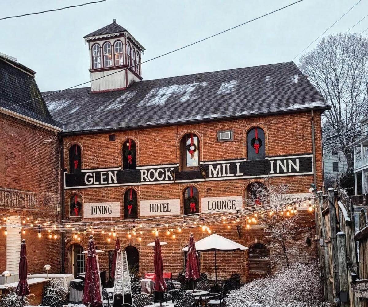 Exterior of Glen Rock Mill Inn