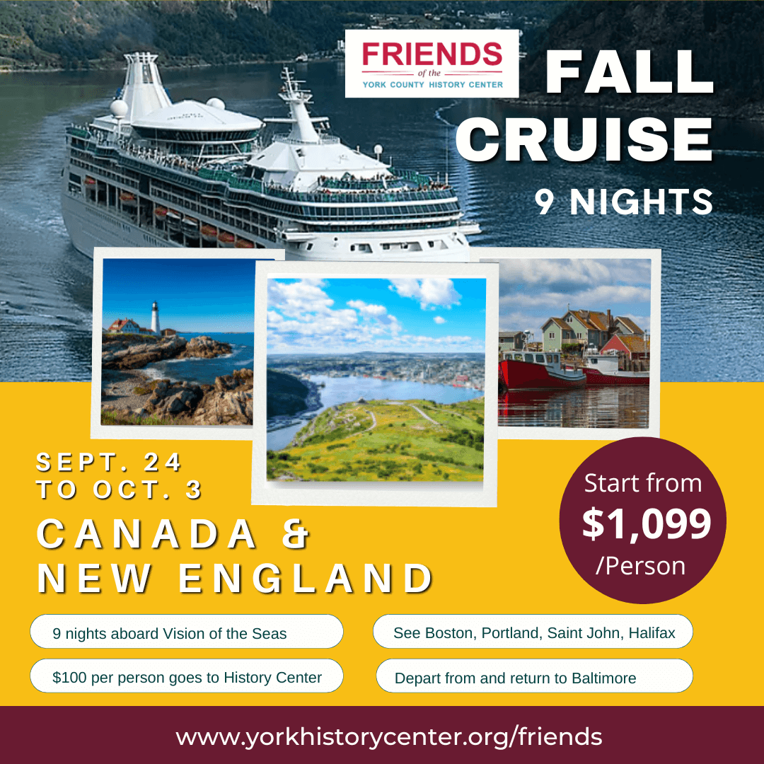 A photo showing a cruise ship, three photos of sites to be visited, and details on the cruise, including price.