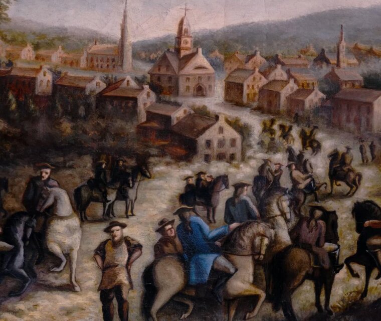 painting from 1927 depicting Continental Congress arriving in York