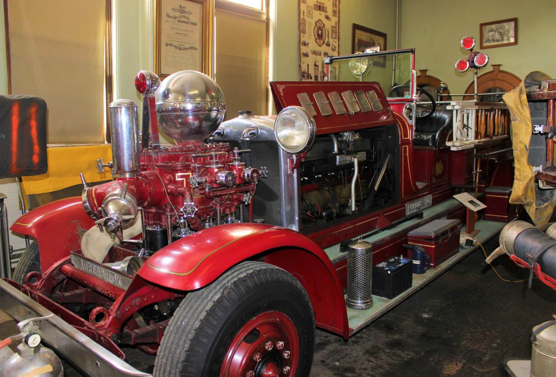 Fire Museum Background Fire Truck