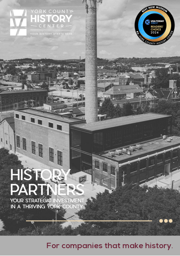 image showing exterior of the History Center with History Partners text in bottom left, History Center logo on top left and USA Today Top 10 new museum in top right