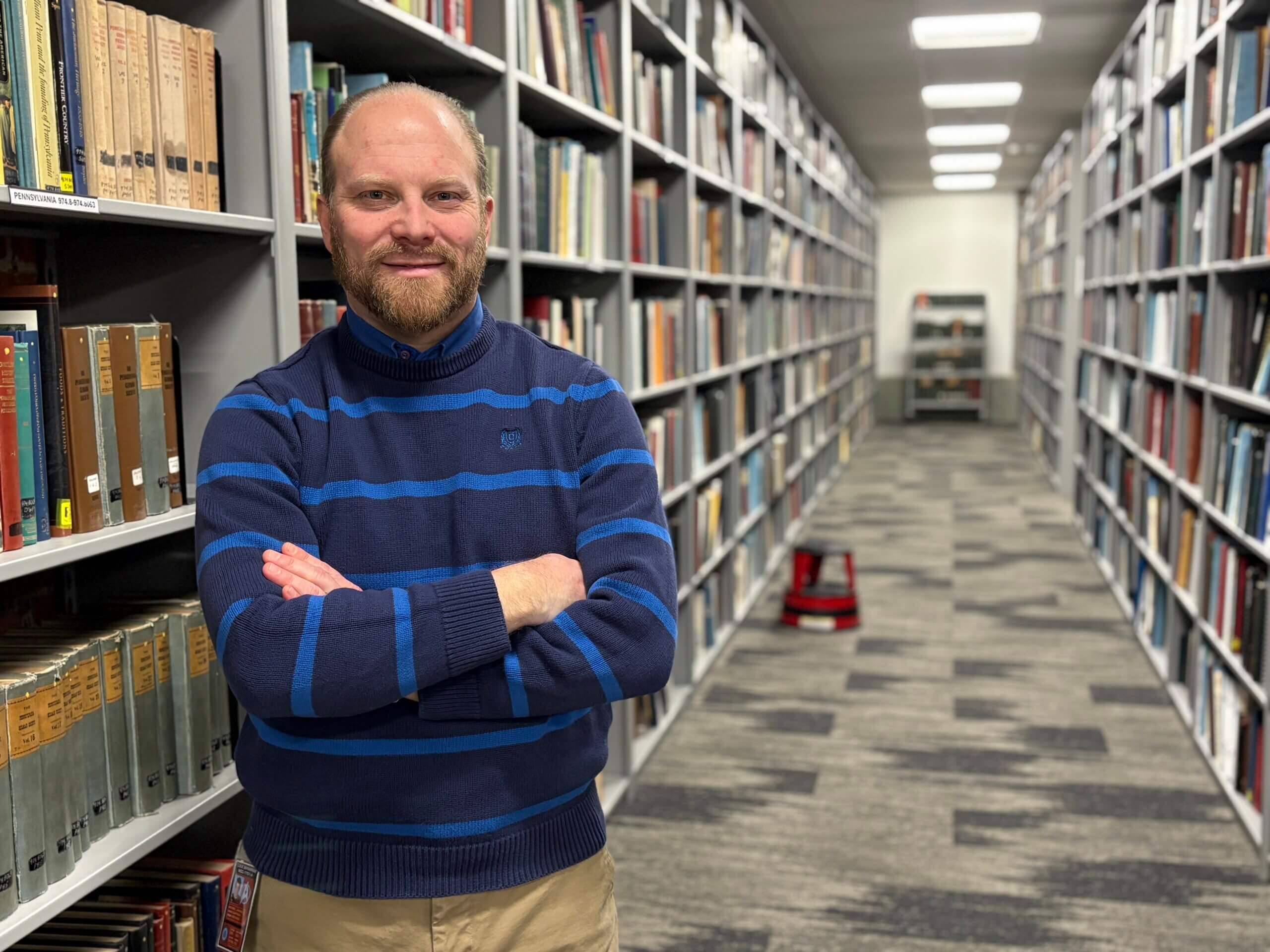 photo of Adam Bentz in the York County History Center Library