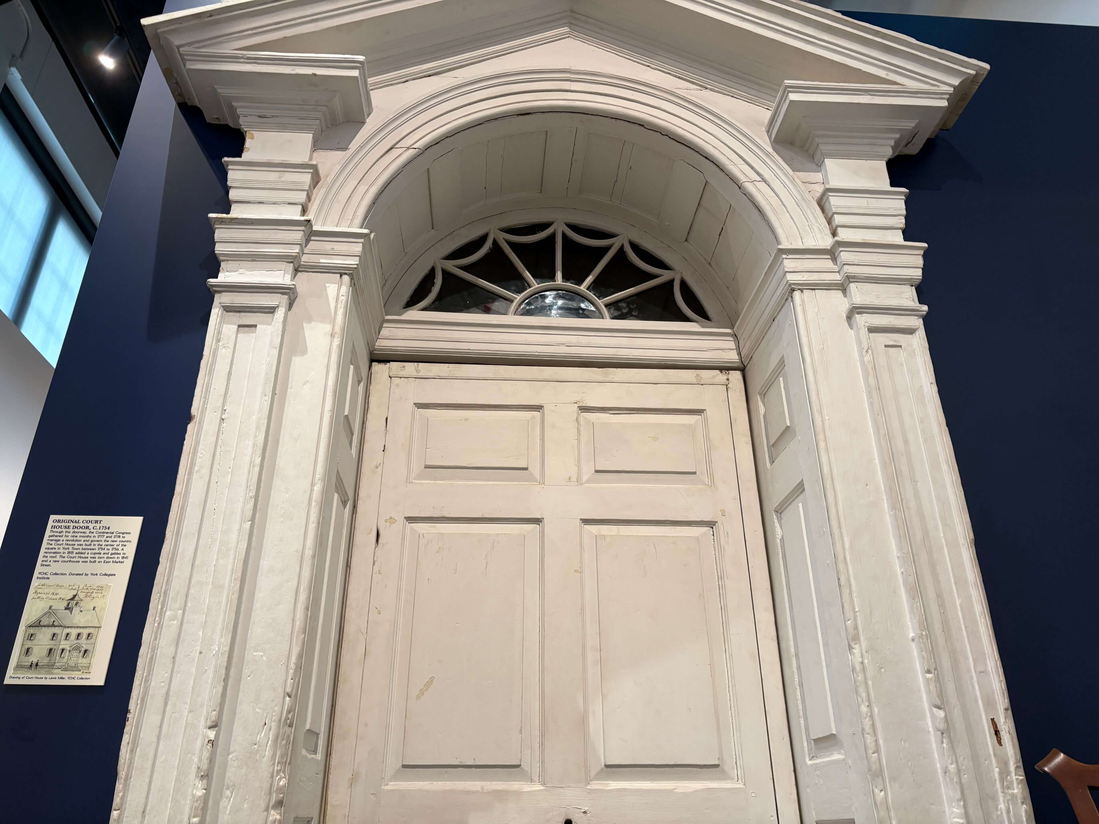 a door from York County's original York County Courthouse dating to 1740s