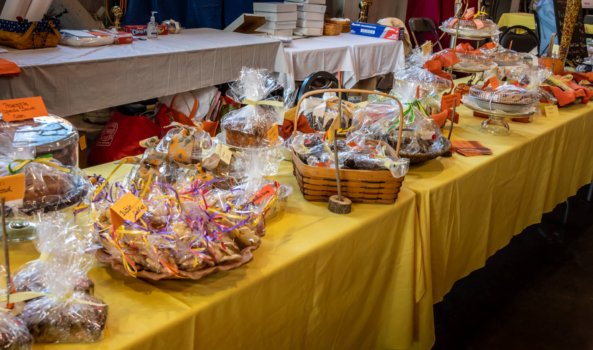 a table filled with baked desserts